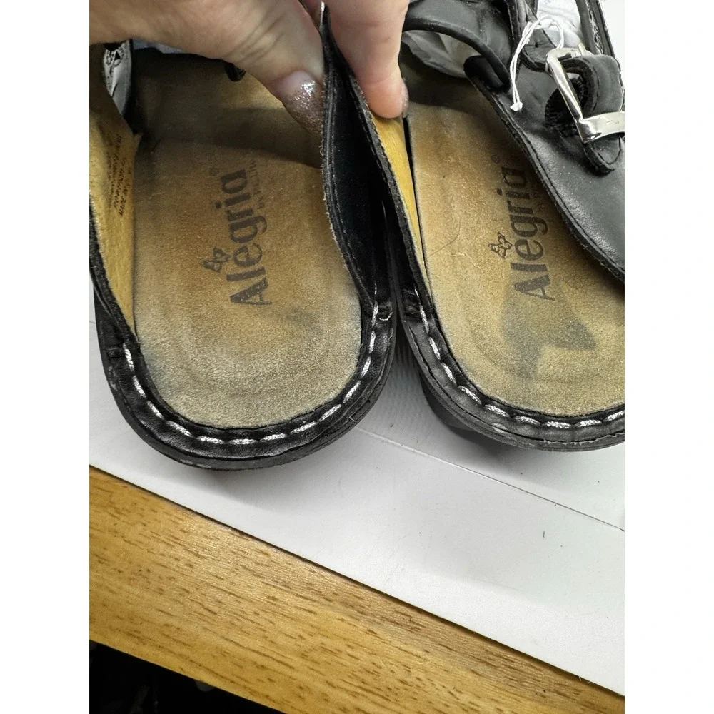 Alegria Comfort Shoes Women's EU 40/ 8.5 Black Leather Slip On Classic  EUC SB20